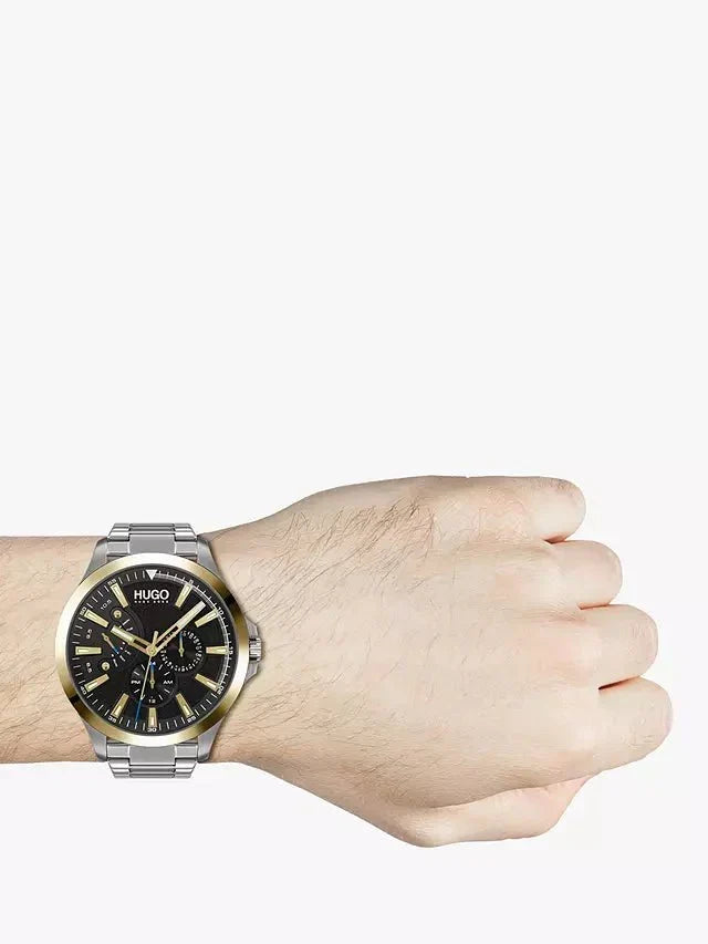  Shop Authentic Hugo Boss Professional Black Dial Two Tone Steel Strap Watch for Men - 1513529 - Luxxuri