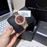  Shop Authentic Marc Jacobs Marci Crystals Rose Gold Dial Rose Gold Steel Strap Watch for Women - MBM3192 - Luxxuri