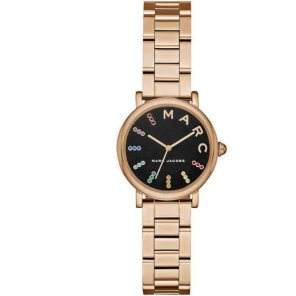  Shop Authentic Marc Jacobs Roxy Black Dial Rose Gold Steel Strap Watch for Women - MJ3569 - Luxxuri