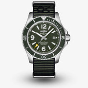  Shop Authentic Breitling Superocean Automatic 44mm Outerknown Green Dial Green Nylon Strap Watch for Men - A17367A11L1W1 - Luxxuri