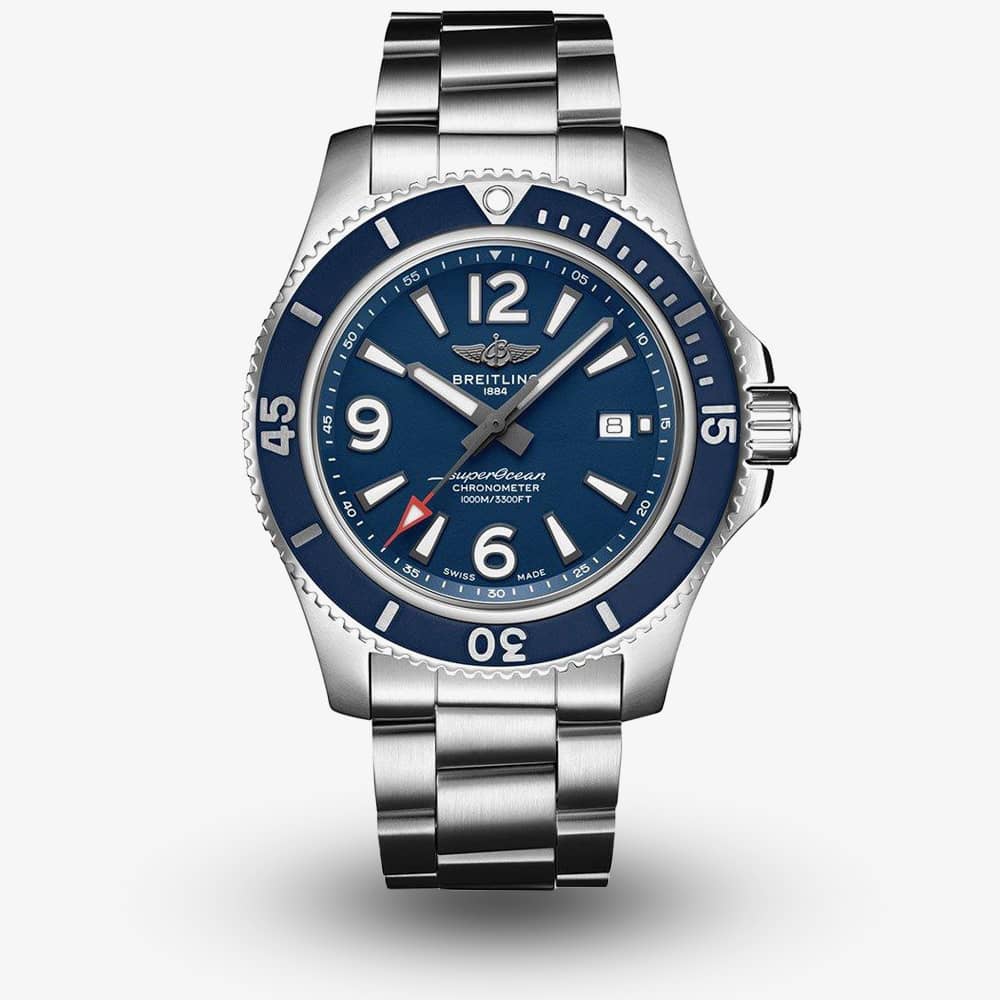 Shop Authentic Breitling Superocean Automatic 42mm Blue Dial Silver Steel Strap Watch for Men - A17366D81C1A1 - Luxxuri