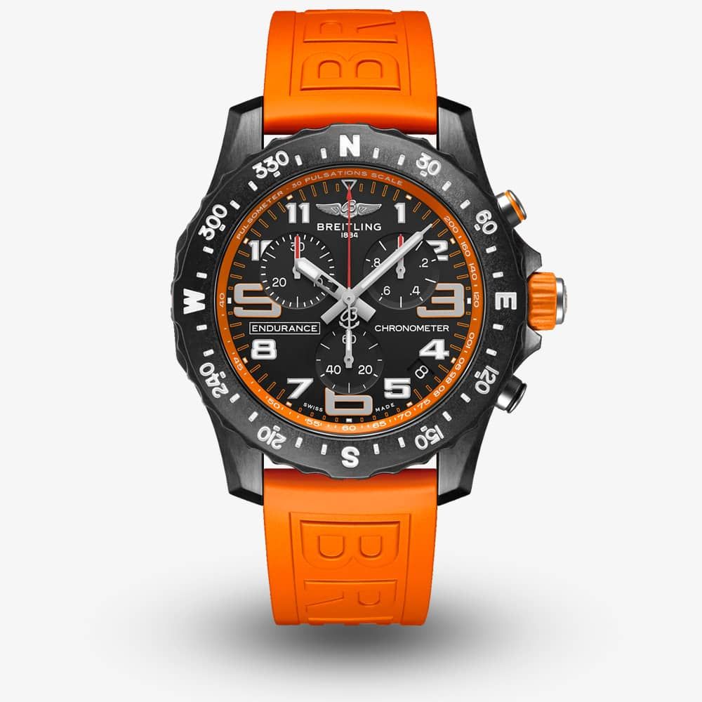  Shop Authentic Breitling Endurance Pro Black Dial Orange Rubber Strap Watch for Men - X82310A51B1S1 - Luxxuri