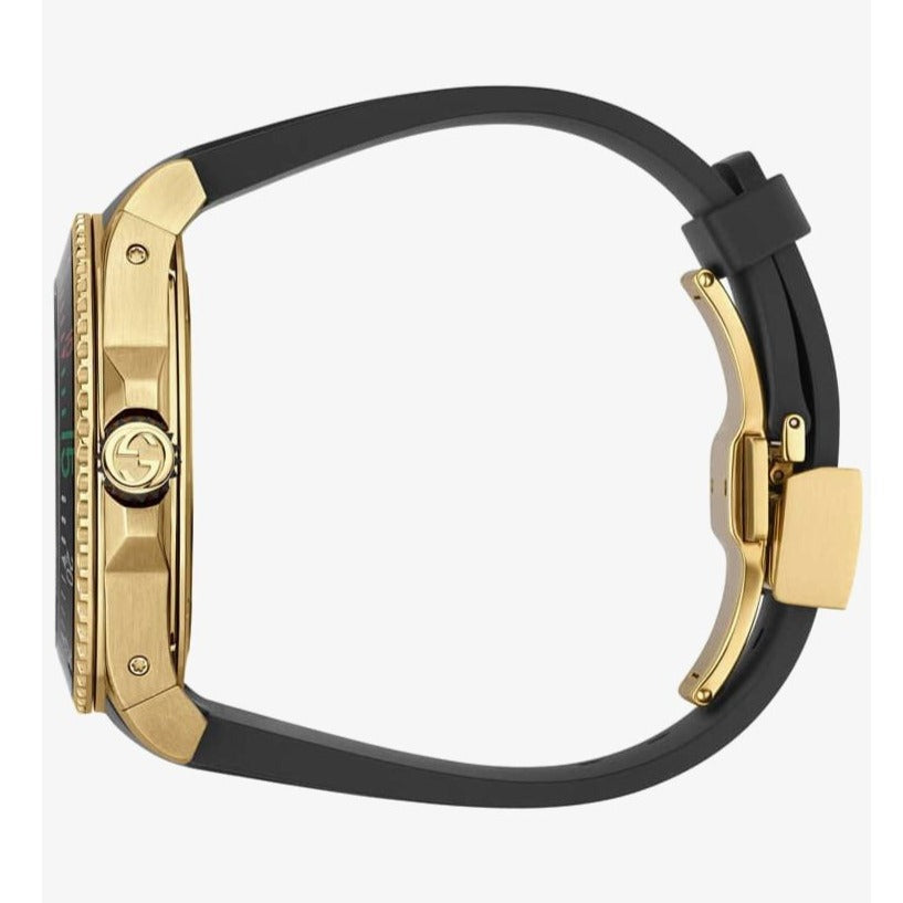  Shop Authentic Gucci Dive Quartz Black Dial Black Rubber Strap Watch For Men - YA136219 - Luxxuri