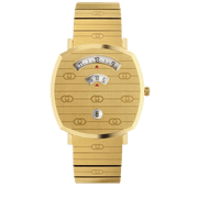  Shop Authentic Gucci Grip Quartz Yellow Gold Dial Gold Steel Strap Unisex Watch - YA157409 - Luxxuri