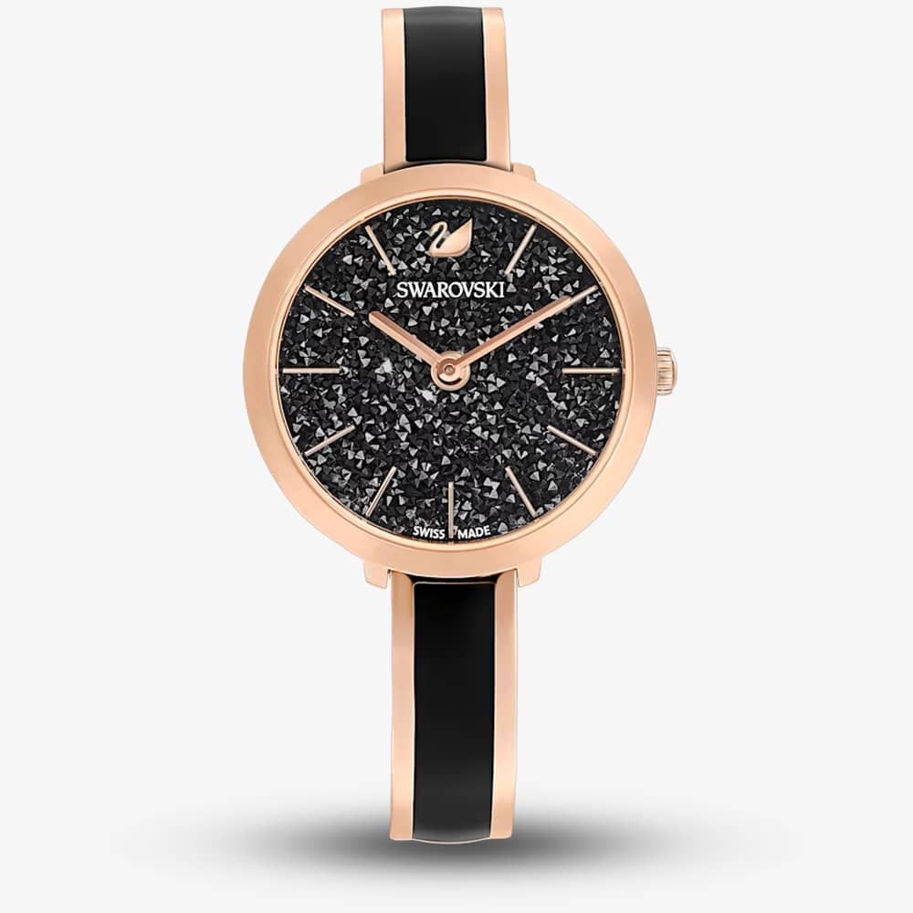  Shop Authentic Swarovski Crystalline Delight Black Dial Two Tone Steel Strap Watch for Women - 5580530 - Luxxuri