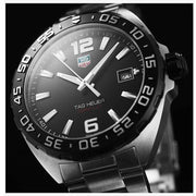  Shop Authentic Tag Heuer Formula 1 Quartz Black Dial Silver Steel Strap Watch for Men - WAZ1110.BA0875 - Luxxuri