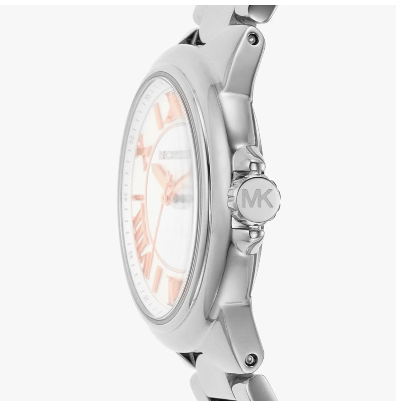  Shop Authentic Michael Kors Camille Three Hand Silver Dial Silver Steel Strap Watch For Women - MK7259 - Luxxuri
