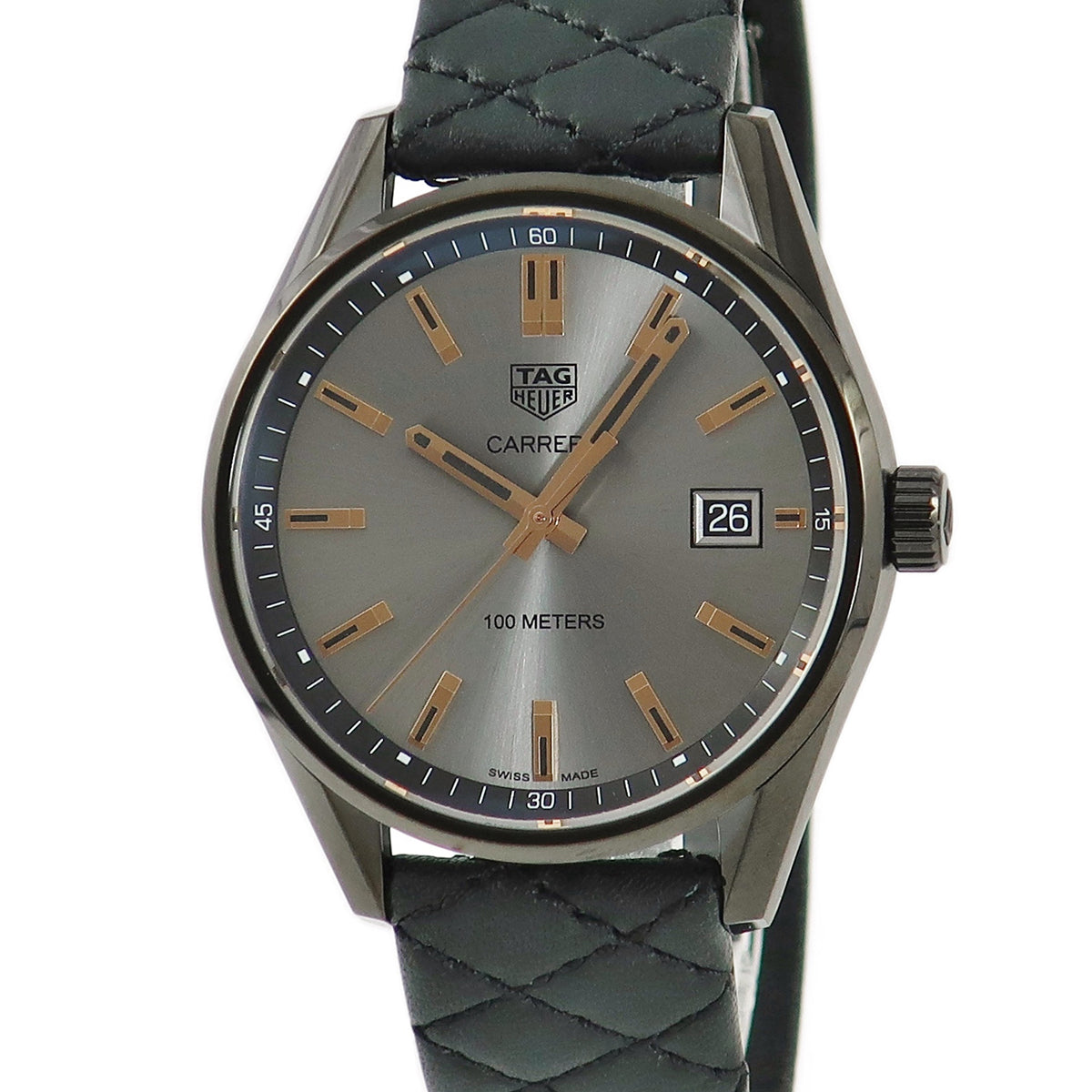  Shop Authentic Tag Heuer Carrera Special Edition Black Dial Black Leather Strap Watch for Women - WAR1113.FC6392 - Luxxuri
