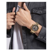  Shop Authentic Guess Edge Chronograph Black Dial Gold Steel Strap Watch For Men - GW0539G2 - Luxxuri
