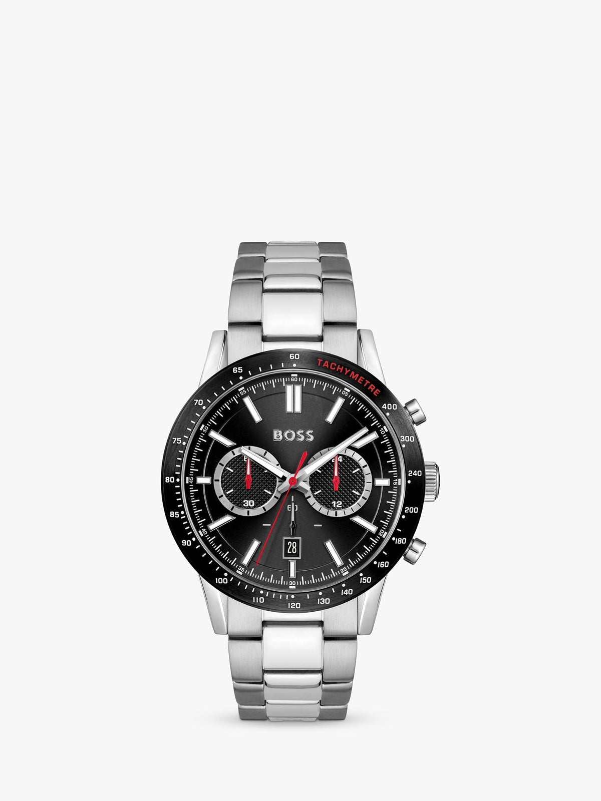  Shop Authentic Hugo Boss Rafale Chronograph Black Dial Silver Steel Strap Watch for Men - 1513509 - Luxxuri