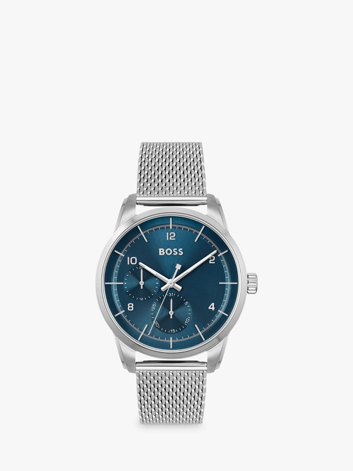  Shop Authentic Hugo Boss Sophio Blue Dial Silver Mesh Bracelet Watch for Men - 1513942 - Luxxuri