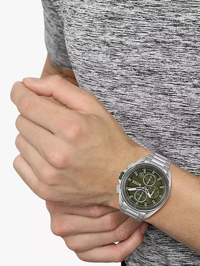  Shop Authentic Hugo Boss Volane Grey Dial Silver Steel Strap Watch for Men - 1513951 - Luxxuri