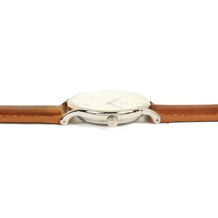  Shop Authentic Daniel Wellington Dapper Durham Analog White Dial Brown Leather Strap Watch For Women - DW00100114 - Luxxuri
