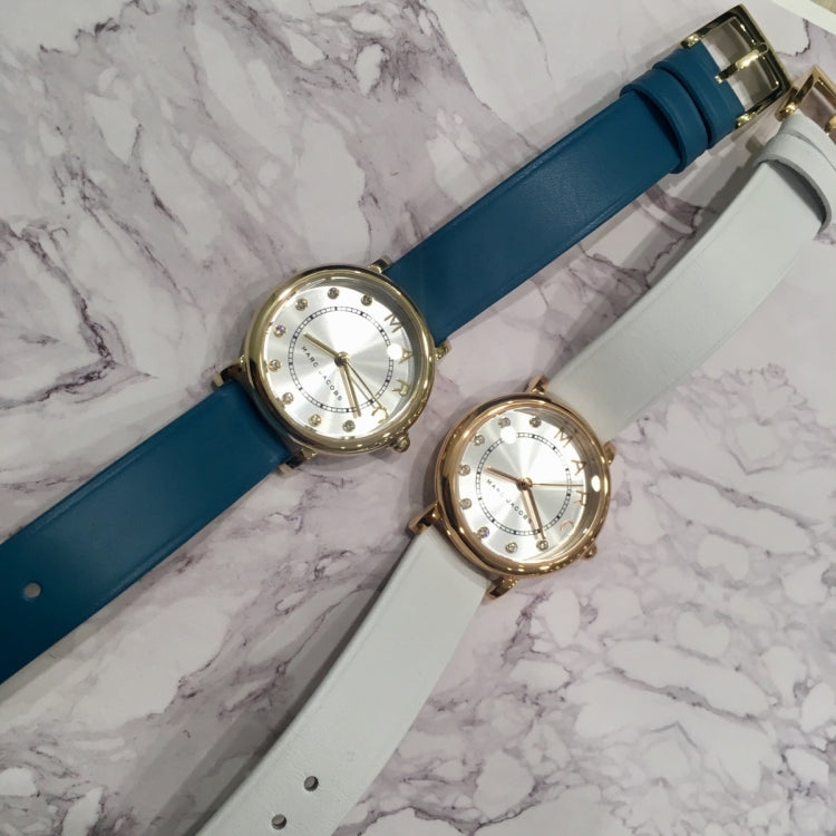  Shop Authentic Marc Jacobs Roxy Silver Dial Green Leather Strap Watch for Women - MJ1633 - Luxxuri