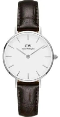  Shop Authentic Daniel Wellington Classic Petite York White Dial Brown Leather Strap Watch For Women - DW00100244 - Luxxuri