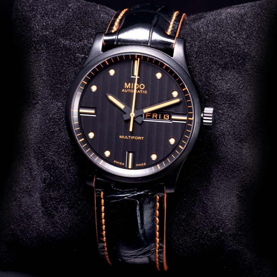  Shop Authentic Mido Multifort Automatic Special Edition Black Dial Black Leather Strap Watch For Men - M005.430.36.051.80 - Luxxuri