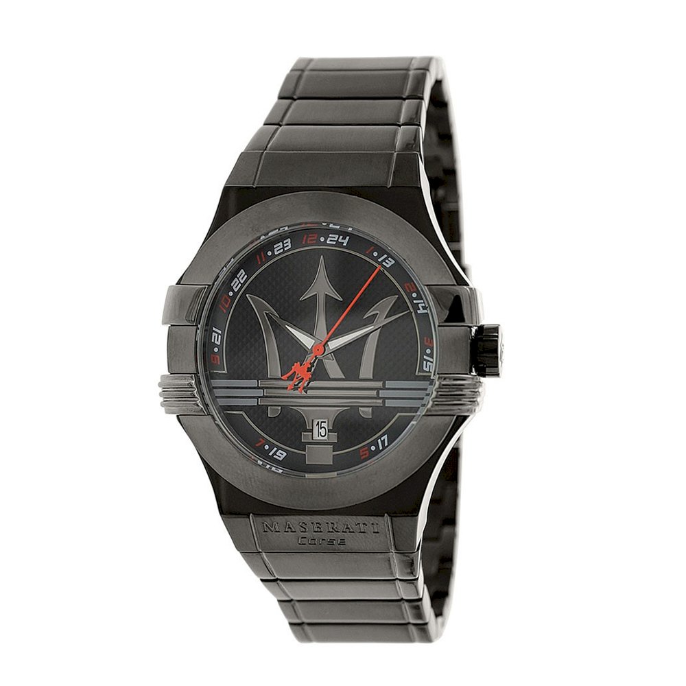  Shop Authentic Maserati Potenza 42mm Black Analog Dial Black Strap Watch For Men - R8853108003 - Luxxuri