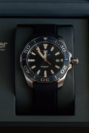 Shop Authentic Tag Heuer Aquaracer Blue Dial Blue Rubber Strap Watch for Men - WAY111C.FT6155 - Luxxuri