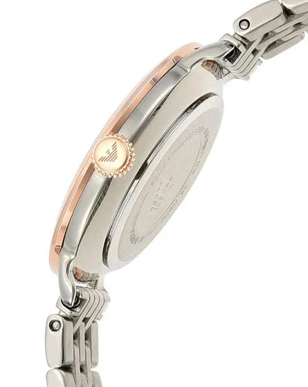  Shop Authentic Emporio Armani Modern Slim Analog Mother of Pearl Dial Two Tone Steel Strap Watch For Women - AR11157 - Luxxuri