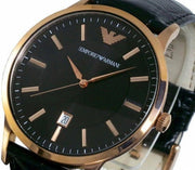  Shop Authentic Emporio Armani Classic Black Dial Black Leather Strap Watch For Women - AR9022 - Luxxuri