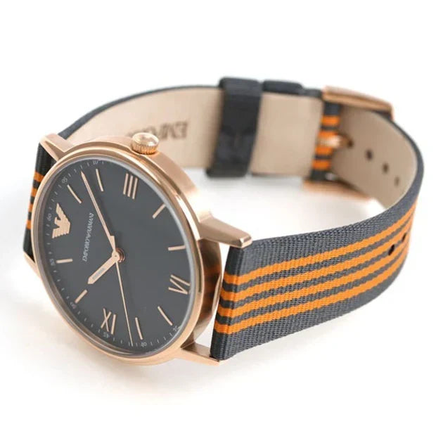  Shop Authentic Emporio Armani Kappa Quartz Grey Dial Two Tone Nylon Strap Watch For Men - AR11014 - Luxxuri