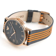  Shop Authentic Emporio Armani Kappa Quartz Grey Dial Two Tone Nylon Strap Watch For Men - AR11014 - Luxxuri