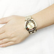  Shop Authentic Marc Jacobs Henry Skeleton Gold Dial Gold Steel Strap Watch for Women - MBM3263 - Luxxuri