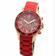  Shop Authentic Marc Jacobs Rock Chronograph Red Dial Red Silicone Strap Watch for Women - MBM2577 - Luxxuri