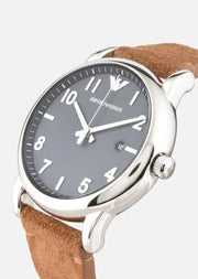  Shop Authentic Emporio Armani Luigi Quartz Gray Dial Brown Leather Strap Watch For Men - AR11070 - Luxxuri