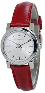  Shop Authentic Burberry The City Silver Dial Red Strap Watch for Women - BU9232 - Luxxuri