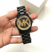 Shop Authentic Michael Kors Runway Black Dial Black Steel Strap Watch for Women - MK6057 - Luxxuri