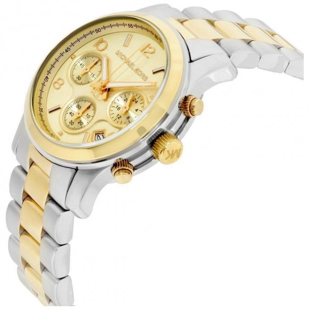 Shop Authentic Michael Kors Runway Gold Dial Two Tone Steel Strap Watch for Women - MK5137 - Luxxuri
