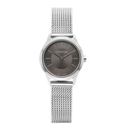  Shop Authentic Calvin Klein Minimal Grey Dial Silver Mesh Bracelet Watch for Women - K3M23124 - Luxxuri