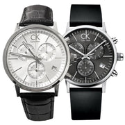  Shop Authentic Calvin Klein Post Minimal White Dial Black Leather Strap Watch for Men - K7627120 - Luxxuri