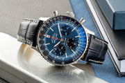  Shop Authentic Breitling Navitimer B01 Chronograph 41 Blue Dial Black Leather Strap Watch for Men - AB0139241C1P1 - Luxxuri