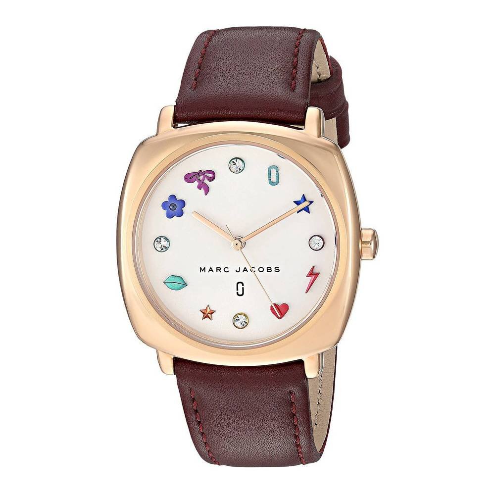  Shop Authentic Marc Jacobs Mandy White Dial Brown Leather Strap Watch for Women - MJ1598 - Luxxuri