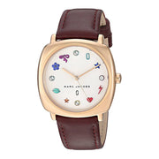  Shop Authentic Marc Jacobs Mandy White Dial Brown Leather Strap Watch for Women - MJ1598 - Luxxuri