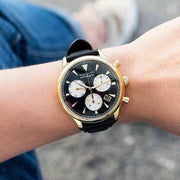  Shop Authentic Movado Heritage Chronograph Black Dial Black Leather Strap Watch for Men - 3650005 - Luxxuri