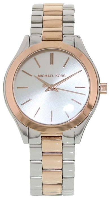  Shop Authentic Michael Kors Slim Runway White Dial Two Tone Watch for Women - MK3204B - Luxxuri