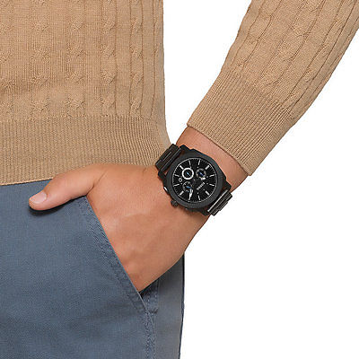  Shop Authentic Fossil Machine Chronograph Black Dial Black Steel Strap Watch for Men - FS4552 - Luxxuri
