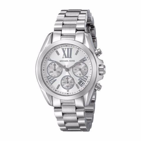  Shop Authentic Michael Kors Bradshaw  Chronograph Silver Dial Silver Steel Strap Watch for Women - MK6174 - Luxxuri
