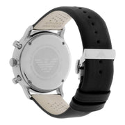  Shop Authentic Emporio Armani Gianni White Dial Black Leather Strap Watch For Men - AR0385 - Luxxuri