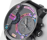  Shop Authentic Diesel Badass Chronograph Anthracite Dial Black Leather Strap Watch For Men - DZ7270 - Luxxuri