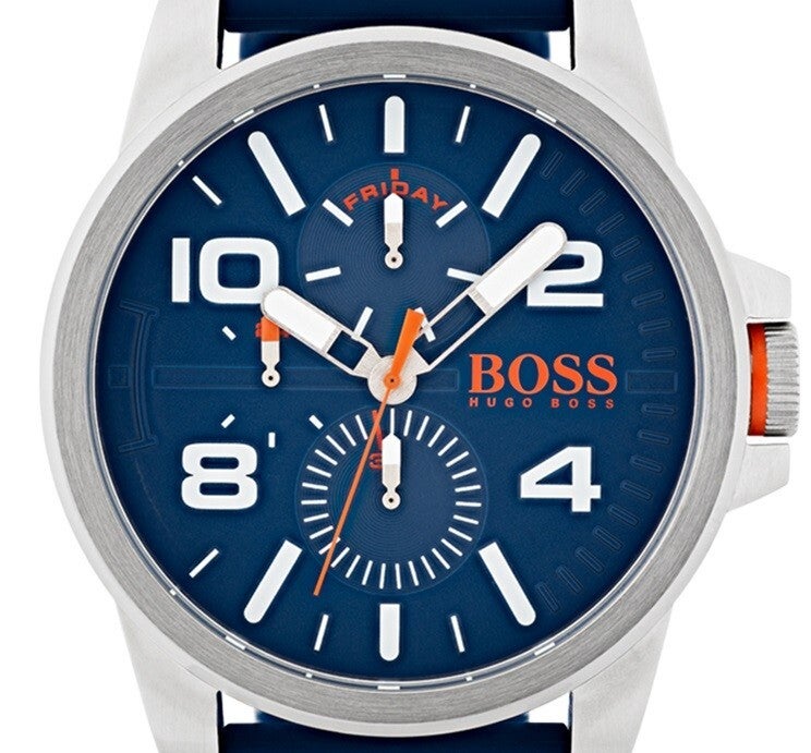  Shop Authentic Hugo Boss Detroit Quartz Blue Dial Blue Silicone Strap Watch For Men - 1550008 - Luxxuri
