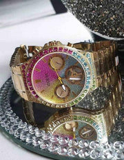  Shop Authentic Guess Sugarrush Quartz Multicolor Dial Gold Steel Strap Watch For Women - GW0258L1 - Luxxuri