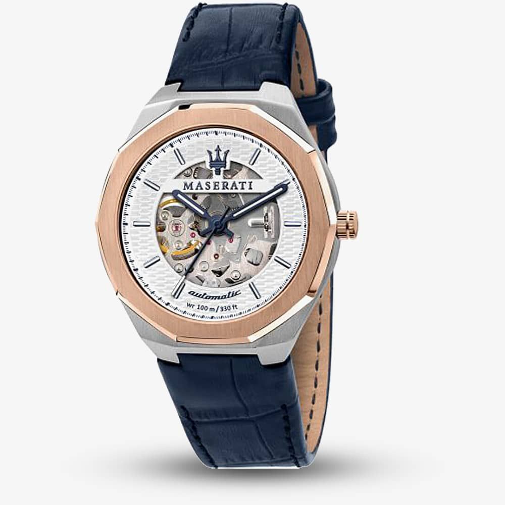  Shop Authentic Maserati Stile Automatic Limited Edition White Dial Blue Leather Strap Watch For Men - R8821142001 - Luxxuri