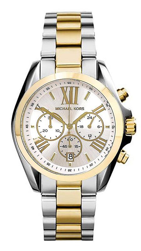  Shop Authentic Michael Kors Bradshaw Silver Dial Two Tone Steel Strap Watch for Women - MK5627 - Luxxuri
