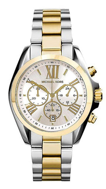  Shop Authentic Michael Kors Bradshaw Silver Dial Two Tone Steel Strap Watch for Women - MK5627 - Luxxuri