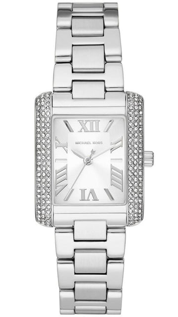  Shop Authentic Michael Kors Emery Three-Hand Crystals White Dial Silver Steel Strap Watch for Women - MK4642 - Luxxuri