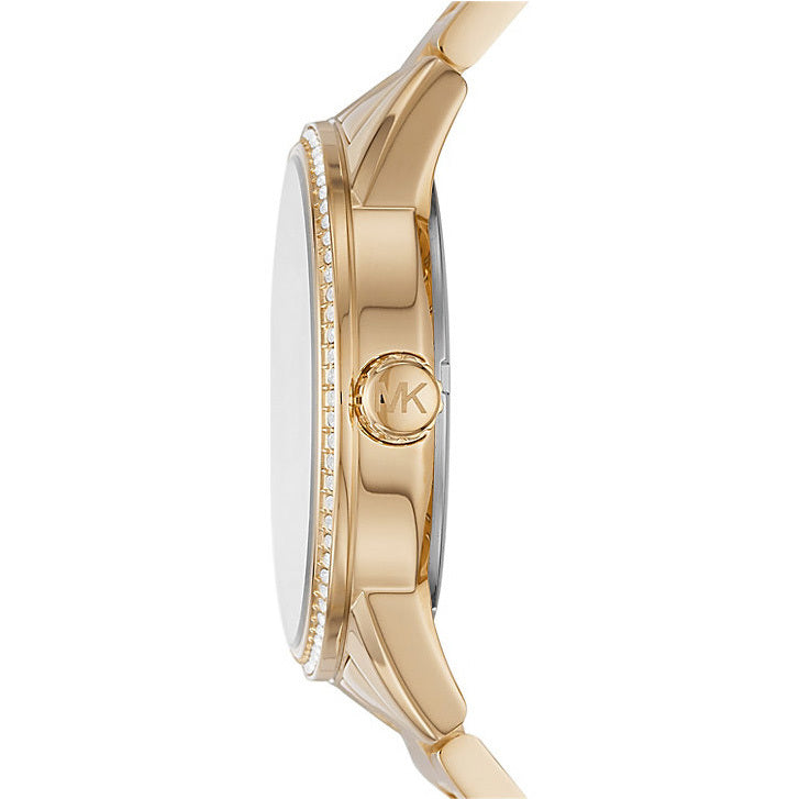  Shop Authentic Michael Kors Ritz Pave Crystals Gold Dial Gold Steel Strap Watch for Women - MK6862 - Luxxuri